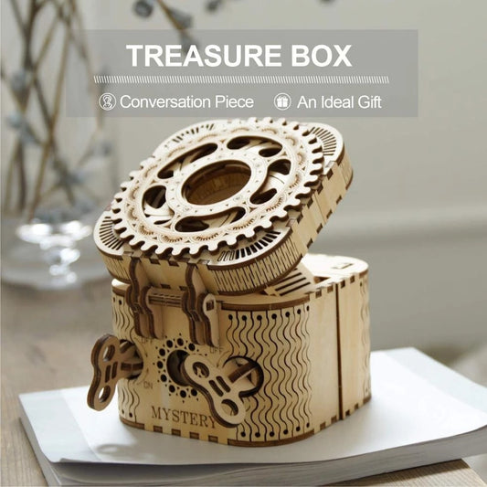 Treasure Box Creative 3D Wooden Puzzle Game Assembly Toys For Kids