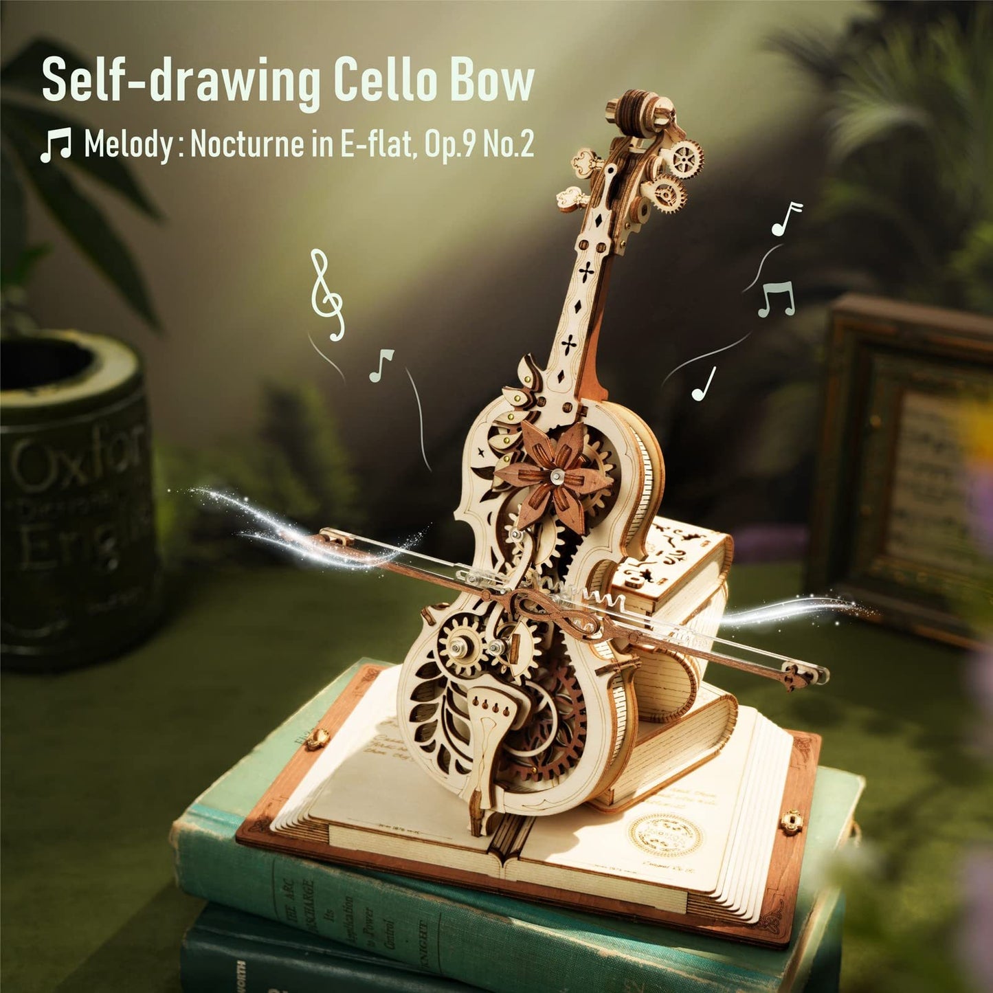 Magic Cello Music Box 3D Wooden Puzzle for Kids