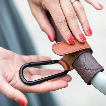 Leather Baby Stroller Hooks.