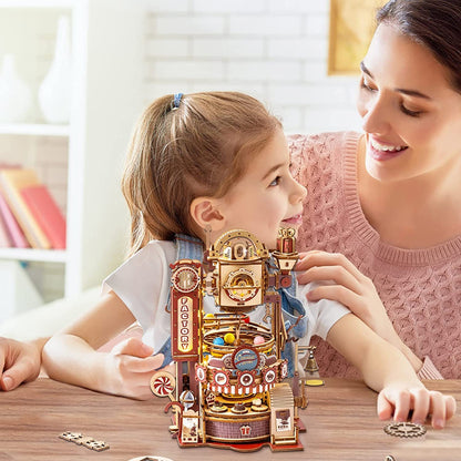 Chocolate Factory 3D Wooden Puzzle Games Assembly Model Building Toys For Kids