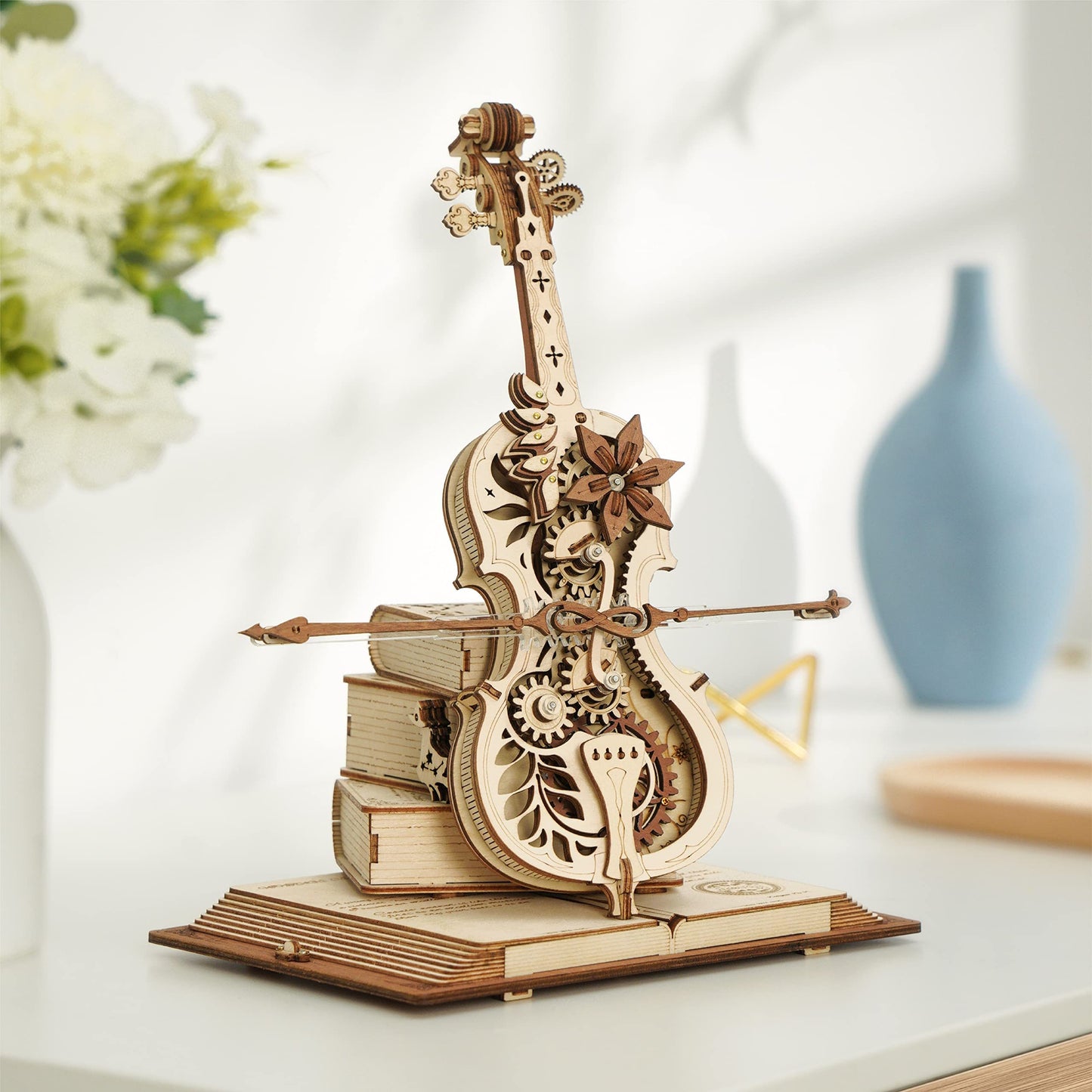 Magic Cello Music Box 3D Wooden Puzzle for Kids