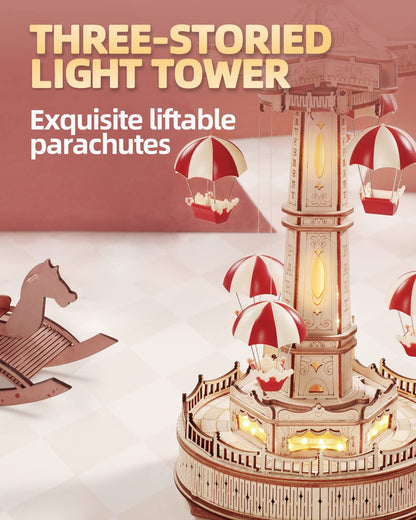 Parachute Tower Music Box For Kids