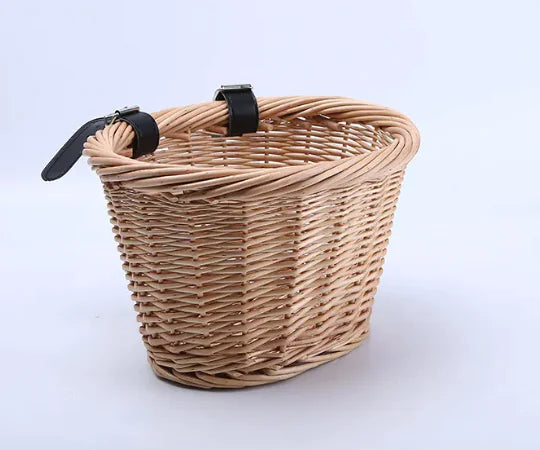 Kids' Bicycle Basket – Handwoven Rattan Design