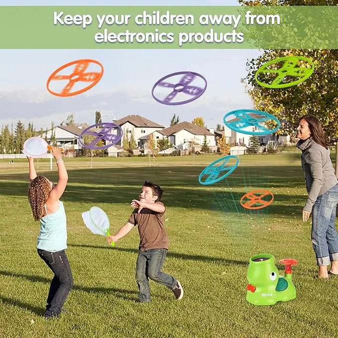 Outdoor Flying Disc Launcher Toy for Kids 4-8