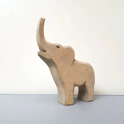 Holztierfiguren handgefertigt Elefant Löwe Giraffe Spielzeug