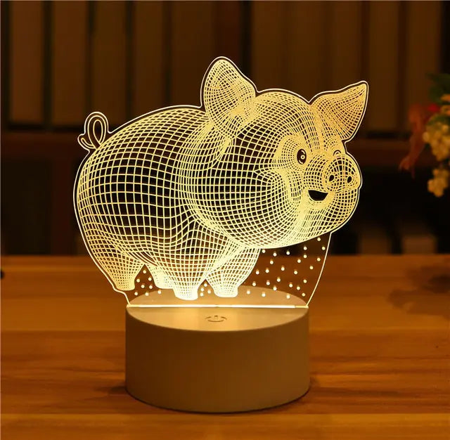 3D LED Night Lights for Kids