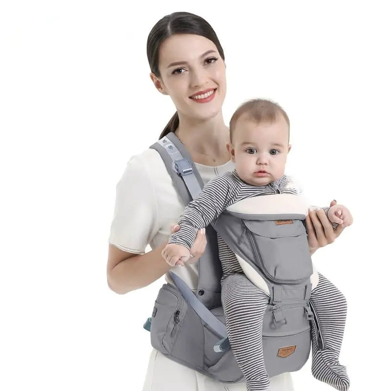 Ergonomic Baby Carrier with Hip Seat.