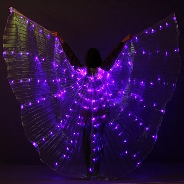 Kids LED Colorful Butterfly Wings With Telescopic Stick