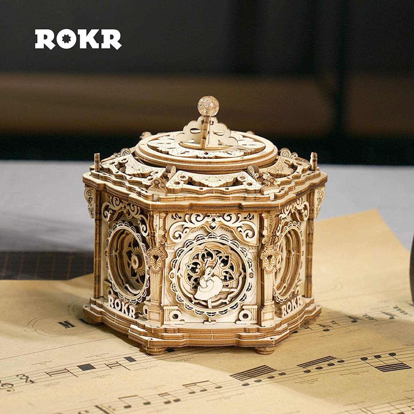 Mechanical Music Box Kit - 3D Wooden Puzzle Box For Kids