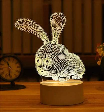 3D LED Night Lights for Kids