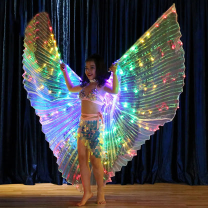 Kids LED Colorful Butterfly Wings With Telescopic Stick