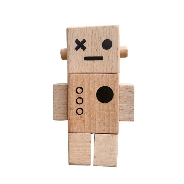 Nordic Style Wooden Robot Toys