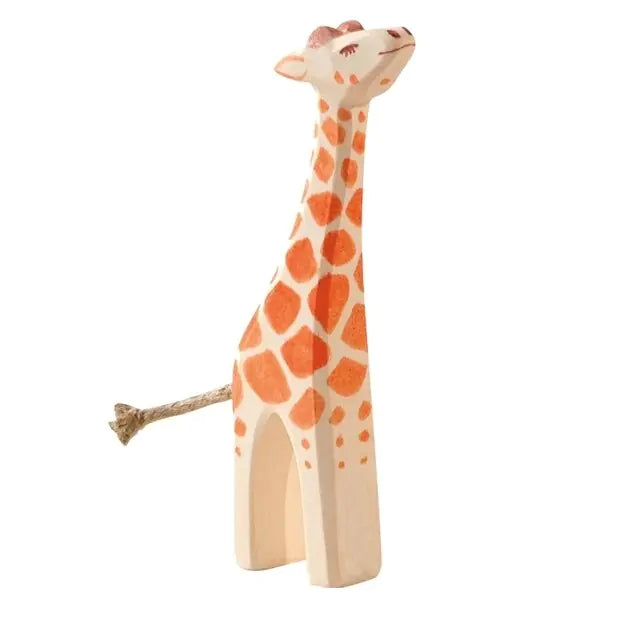 Holztierfiguren handgefertigt Elefant Löwe Giraffe Spielzeug