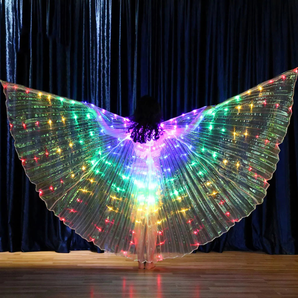 Kids LED Colorful Butterfly Wings With Telescopic Stick