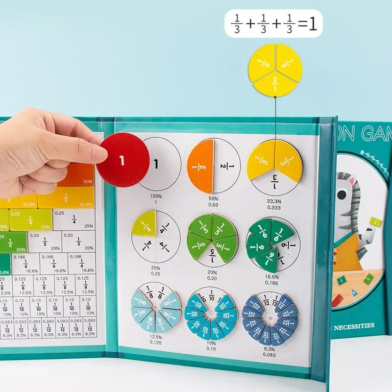 Montessori Children Magnetic Fraction Learning Math Toys