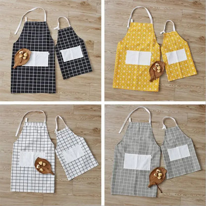 Matching Cotton Linen Aprons