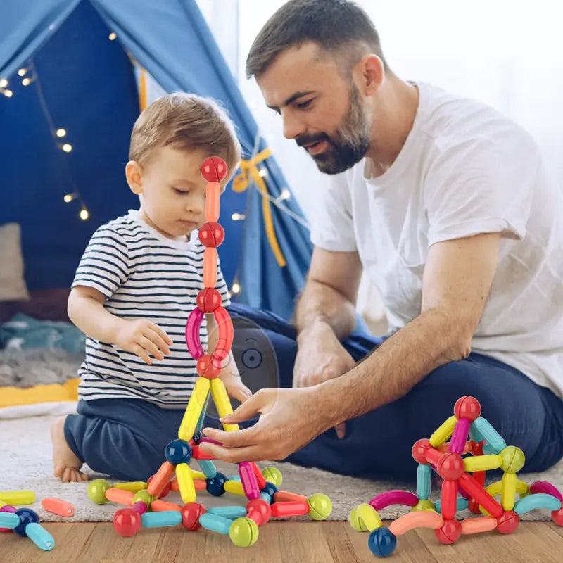 Bâton de blocs de construction magnétiques pour enfants