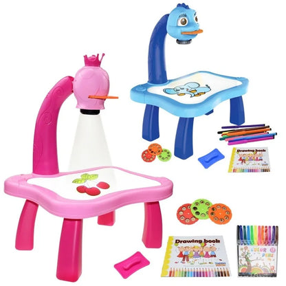 Kids' LED Projector Drawing Table