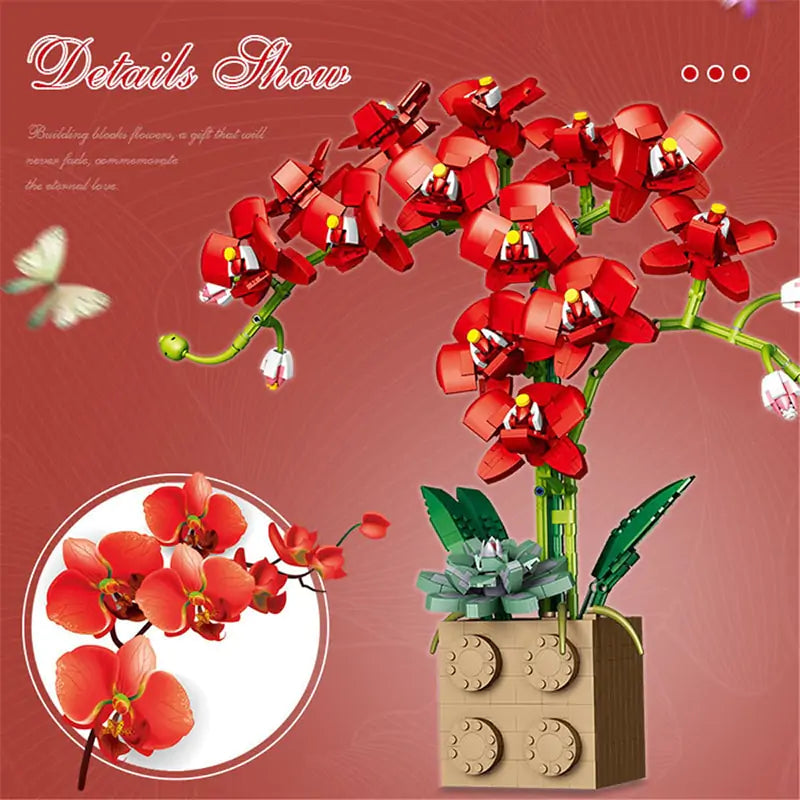 Flower Orchid Building Blocks