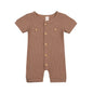 Short Sleeve Round Neck Baby Playsuit.