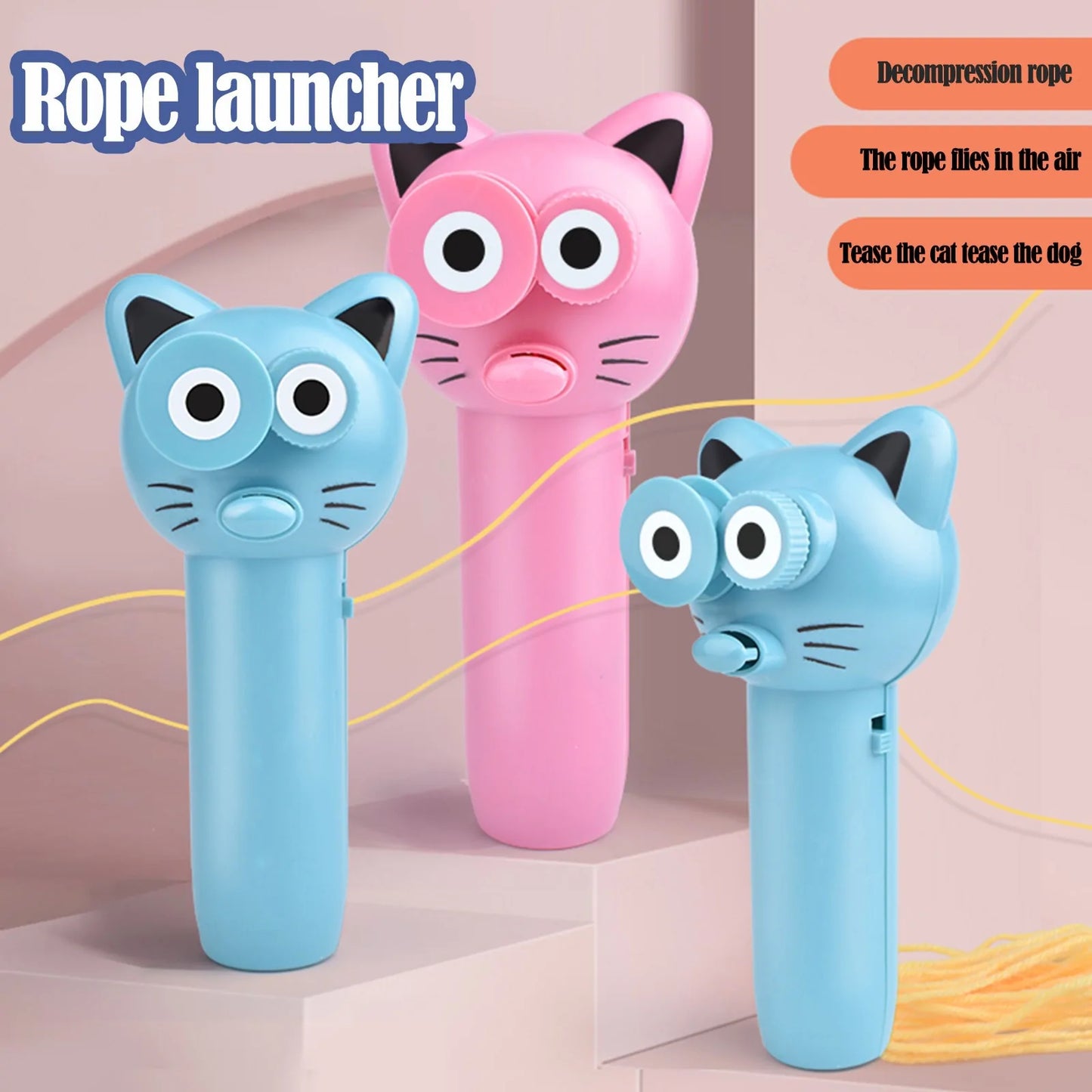 Rope Launcher Propeller Toy