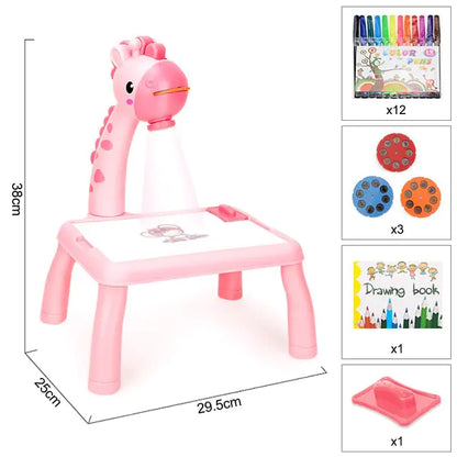 Children Led Projector Painting Art Drawing Table