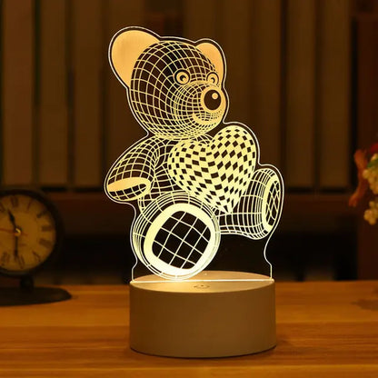 3D LED Night Lights for Kids