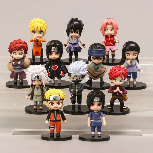 Naruto Anime Shippuden PVC Figuren Spielzeug - 12 Stück/Set