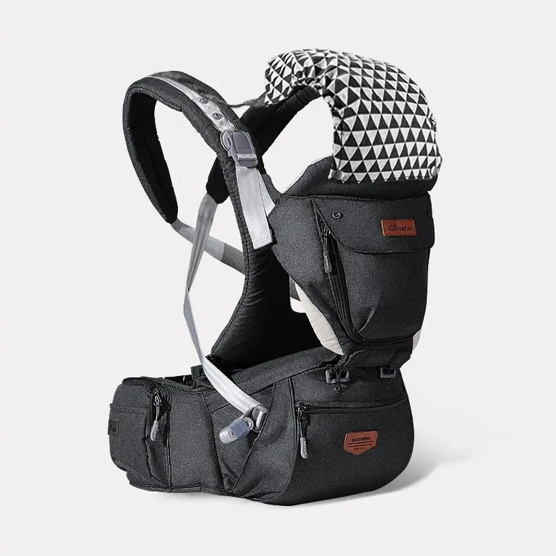 Ergonomic Baby Carrier with Hip Seat.