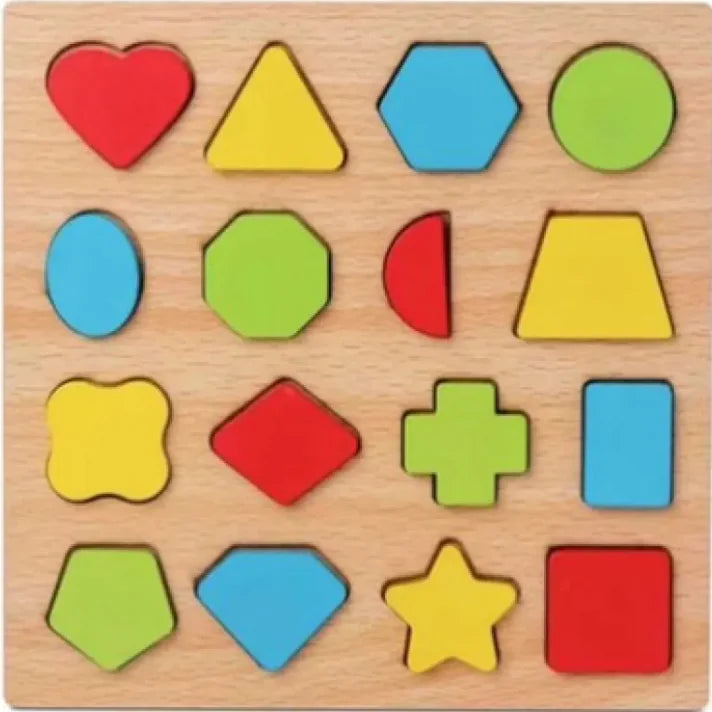 Wooden Number & Letter Match-Up Puzzle Board