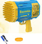 Bubble Gun Rocket, with 69 Holes, Soap Bubbles Machine Gun, Automatic Blower With Light Toys For Kids