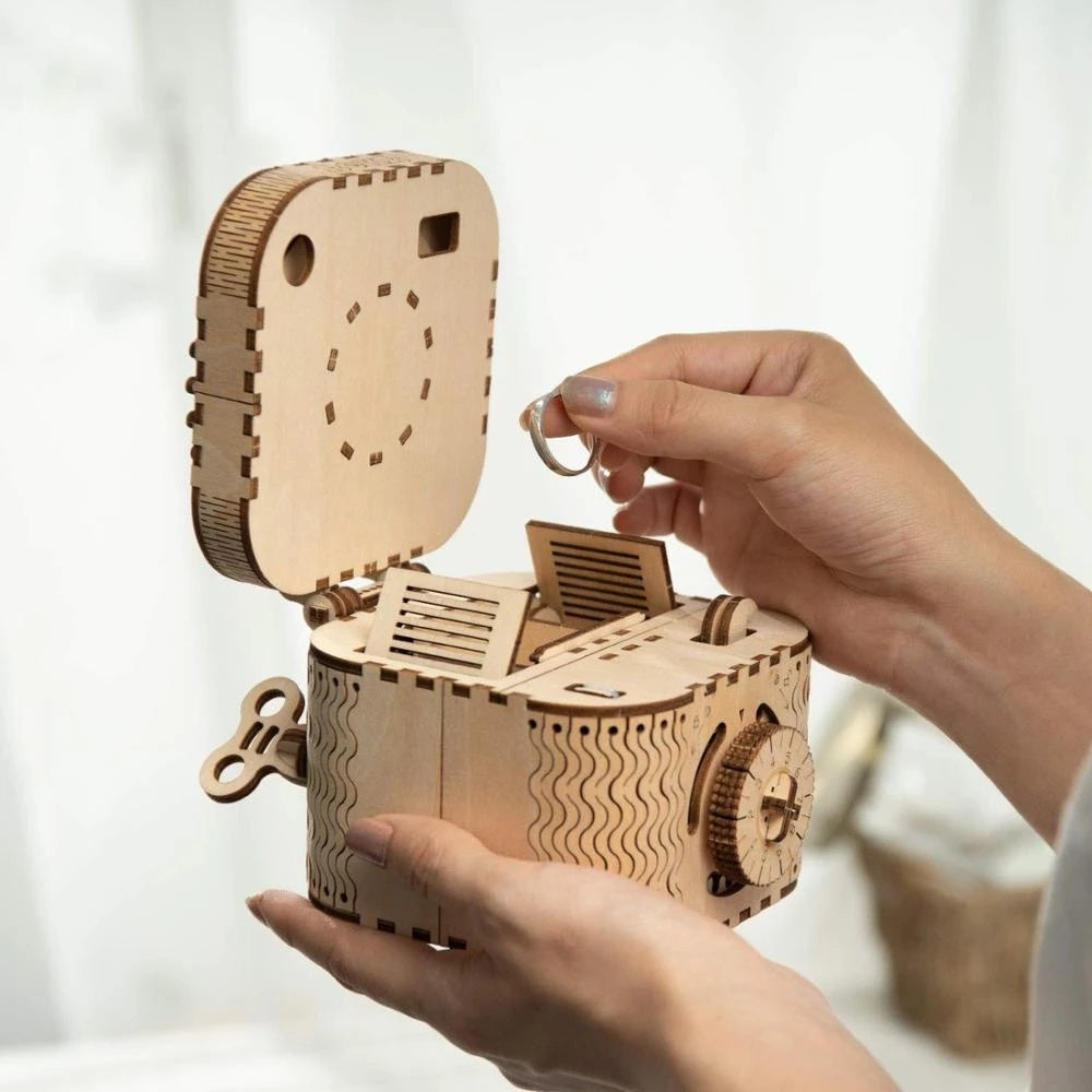 Boîte au trésor créative 3D, jeu de Puzzle en bois, jouets d'assemblage pour enfants