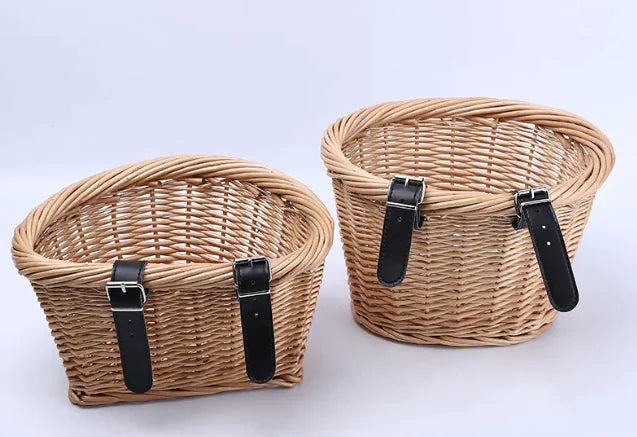 Kids' Bicycle Basket – Handwoven Rattan Design