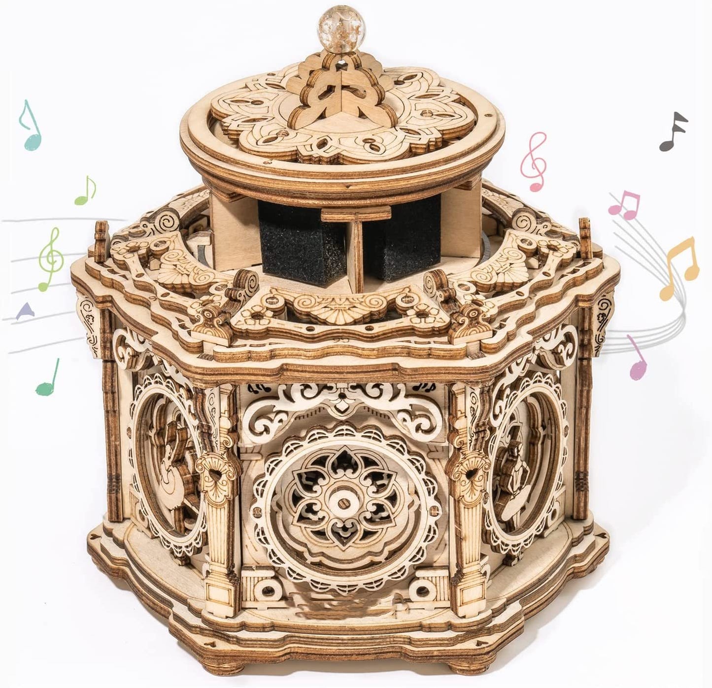 Mechanical Music Box Kit - 3D Wooden Puzzle Box For Kids