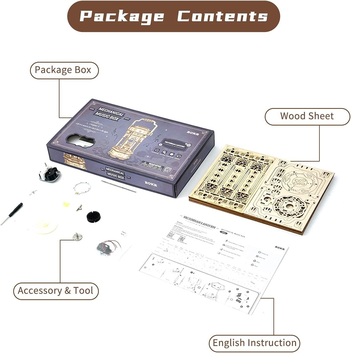 Modèles de kits de construction de boîtes à musique à construire