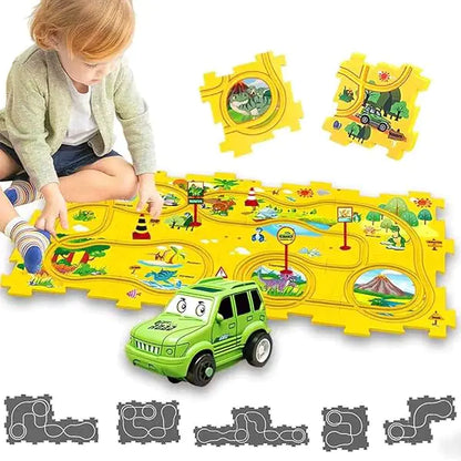 Children's Educational Puzzle Track Car