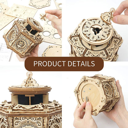 Mechanical Music Box Kit - 3D Wooden Puzzle Box For Kids