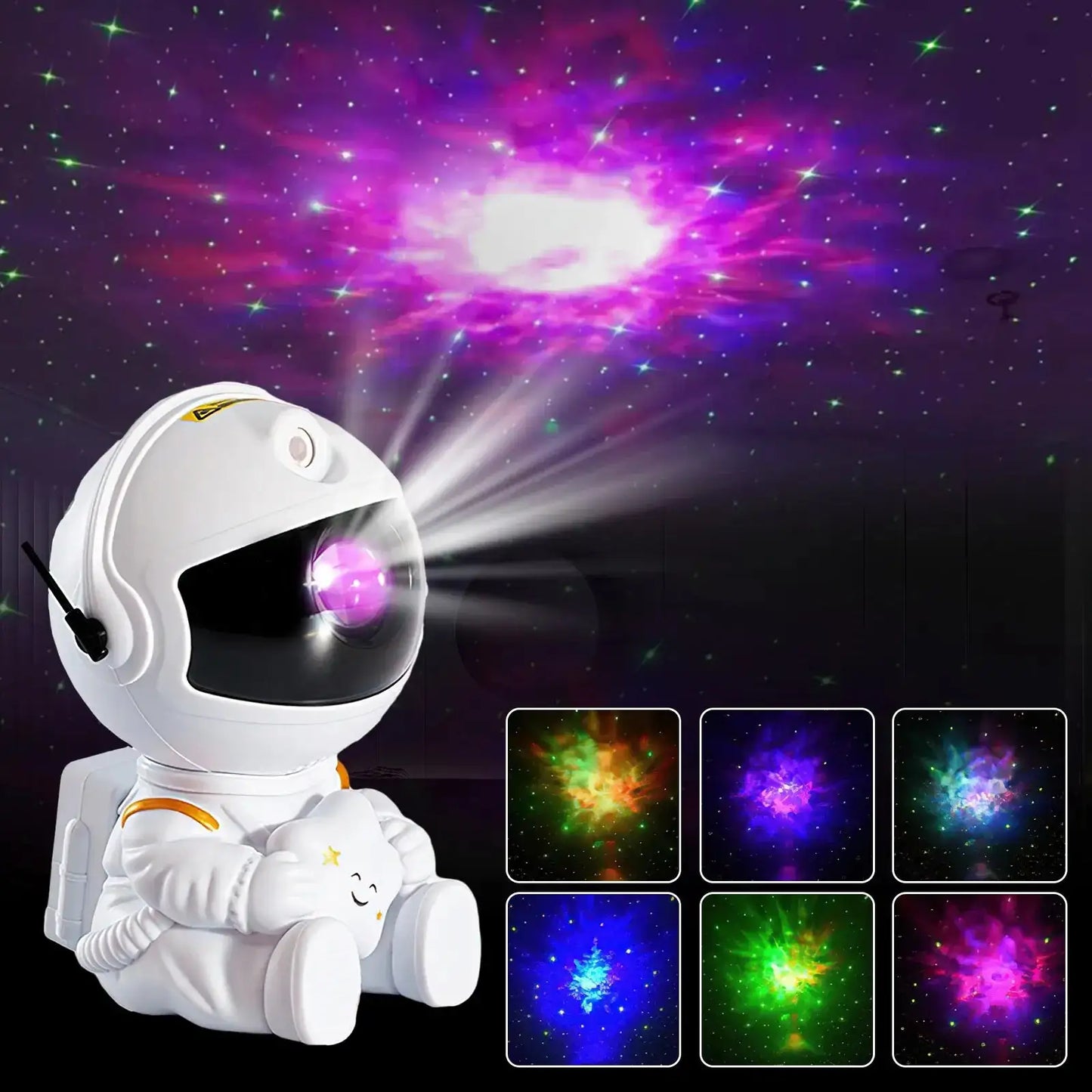 Astronaut Star Galaxy Night Light Projector For Kids' Bedroom