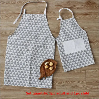 Matching Cotton Linen Aprons