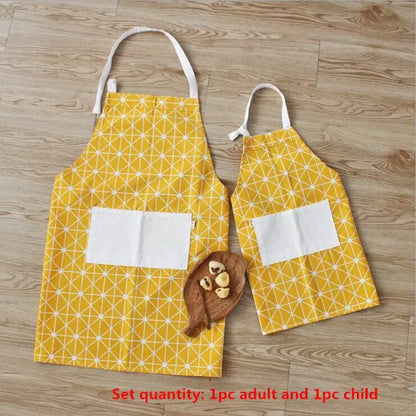 Matching Cotton Linen Aprons