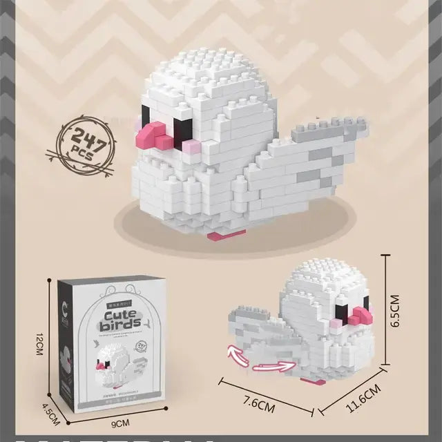 Kawaii Cute Birds Building Blocks