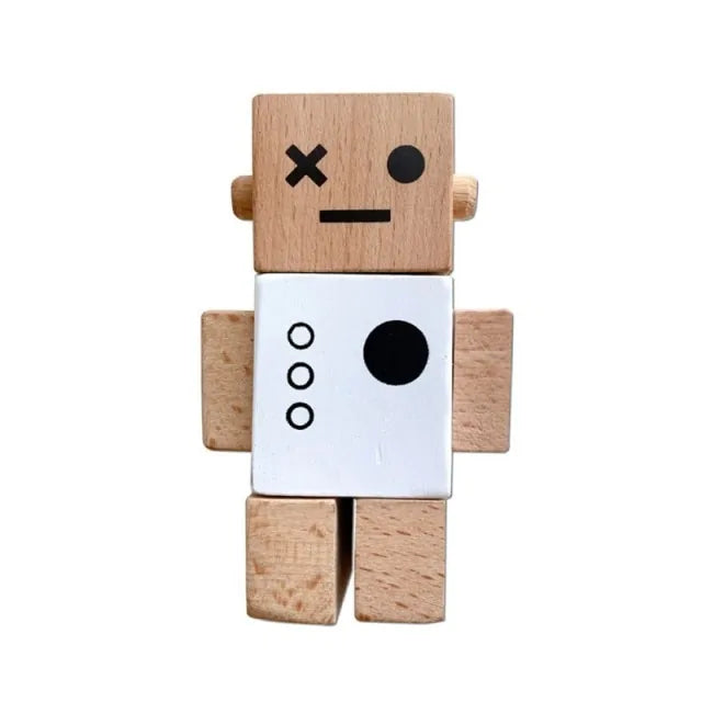 Nordic Style Wooden Robot Toys