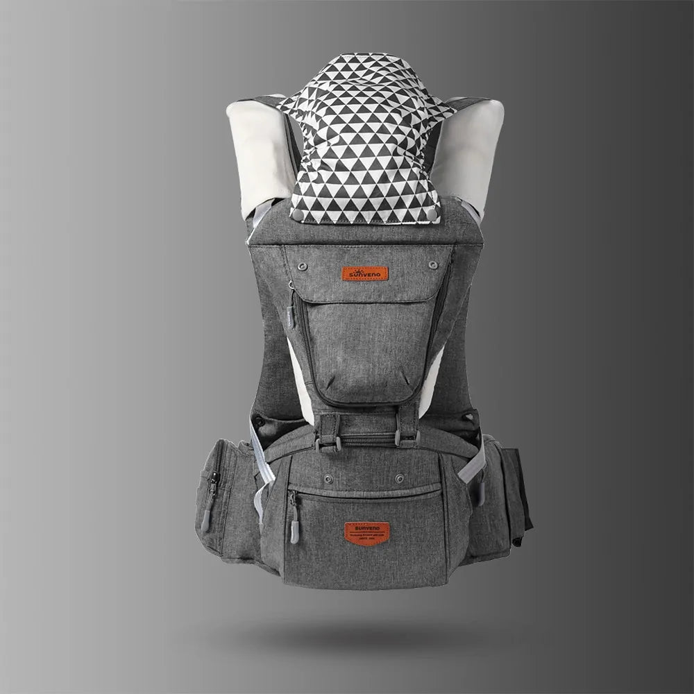 Ergonomic Baby Carrier with Hip Seat.