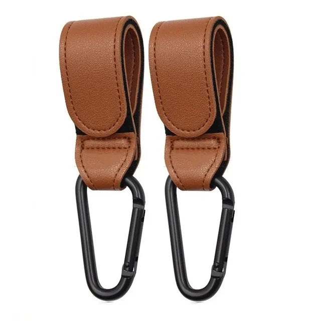 Leather Baby Stroller Hooks.